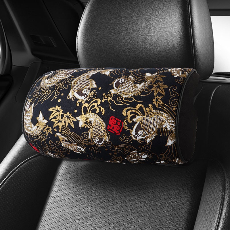 Einfarbig Kunstleder Autositz Kopfstütze Nackenknochen Kissen