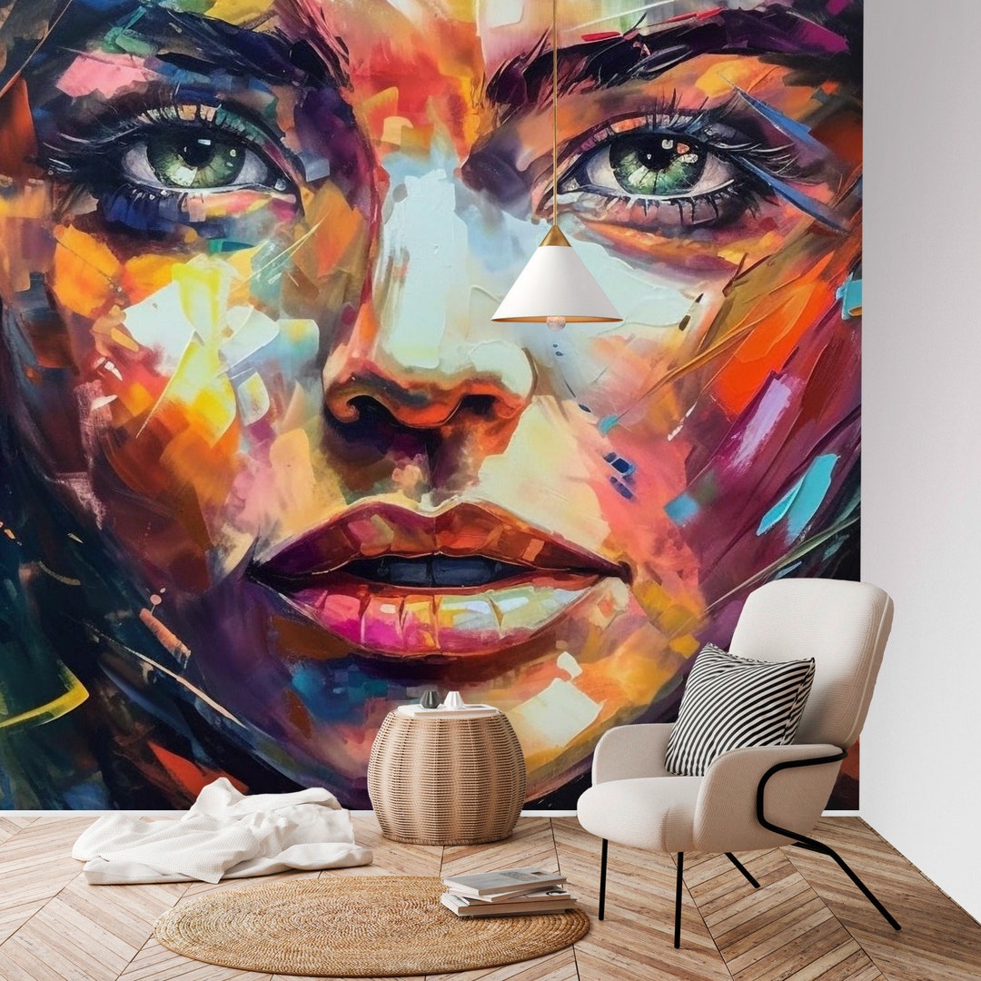 Wall Murals, Removable Wallpaper, Geometric Wallpaper, Peel and Stick