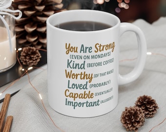 Divertente tazza da caffè motivazionale, regalo con affermazione sarcastica