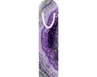 Amethyst Geode Lesezeichen - Lila Kristall Kristall Lesezeichen für Edelstein und Kristall Liebhaber