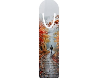 Herbstwald Lesezeichen - Aquarell Herbstlaub Aluminium Lesezeichen für Naturliebhaber