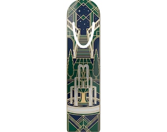 Great Gatsby Lesezeichen - Art Deco Herrenhaus Brunnen Aluminium Lesezeichen 1920er Jahre Jazz Age Geschenk