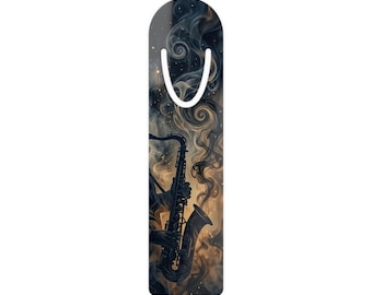 Jazz Saxophon Lesezeichen - Smoky Atmosphärische Musik Aluminium Lesezeichen Musiker Geschenk