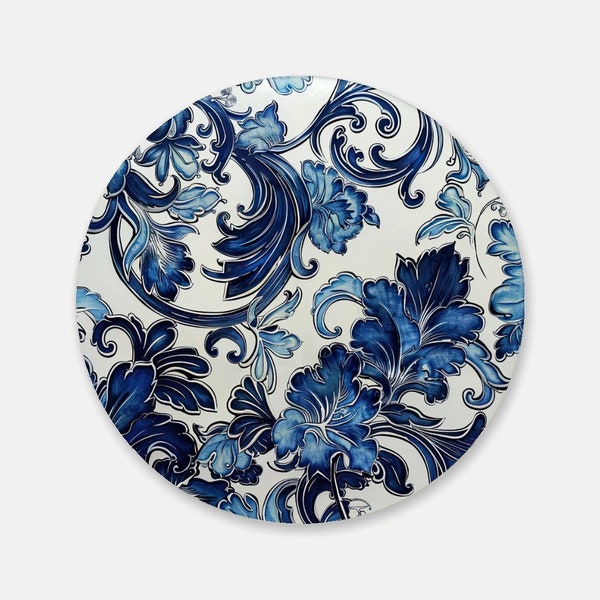 Majestic Blue : Artistic Cork Back Coaster - Sleek, Functional Home Accessory for Tea & Drinks, Lovely Wine Lover Gift