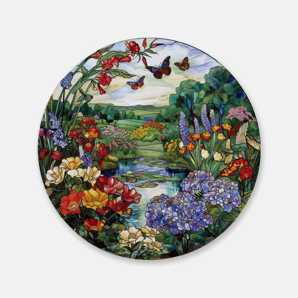 Butterfly Haven : Artistic Cork Back Coaster - Sleek, Functional Home Accessory for Tea & Drinks, Lovely Wine Lover Gift