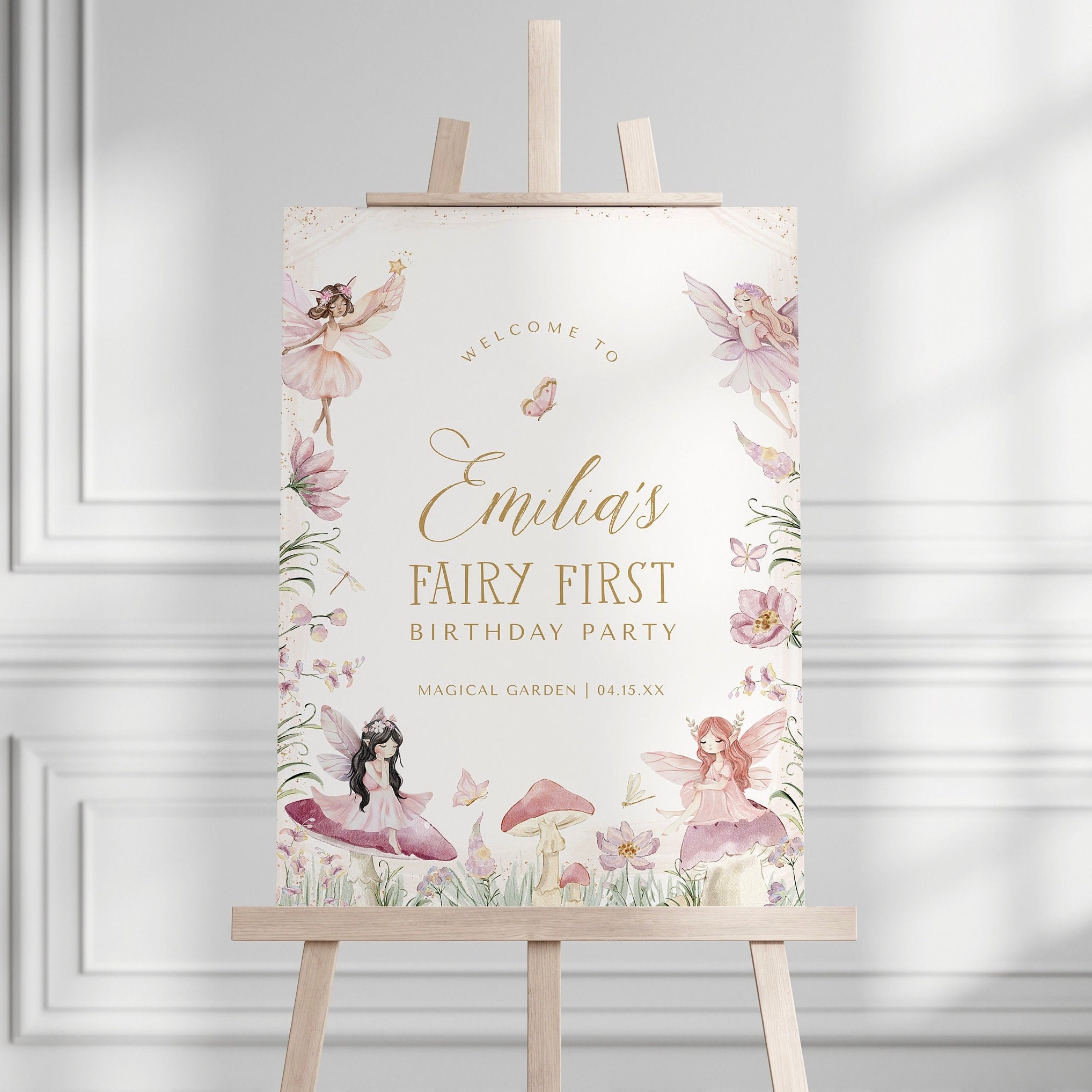 PWHAOO Welcome Fairy Garden Flag – Feen-Motiv Mit Spruch 'Fairies Gather Here', 45,7 X 31,8 Cm | Garten- & Türdekoration