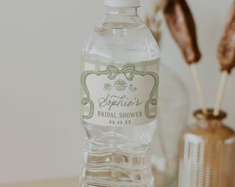 Farmers Market Water Bottle Template Editable Fresh off the Market Printable Bottle Label Market Bridal Shower Locally Grown Tag, 0110