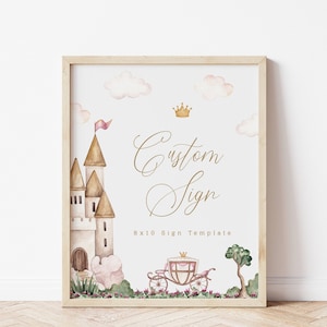 Princess Birthday Party Customizable Sign Magical Fairy Tale Party ...