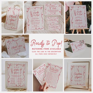 Soda Bar Sign Template Dirty Soda Menu Sign She's Ready to Pop Baby Shower Editable Mocktail Menu Sign Printable Cola Signature Drinks, 0115 image 6