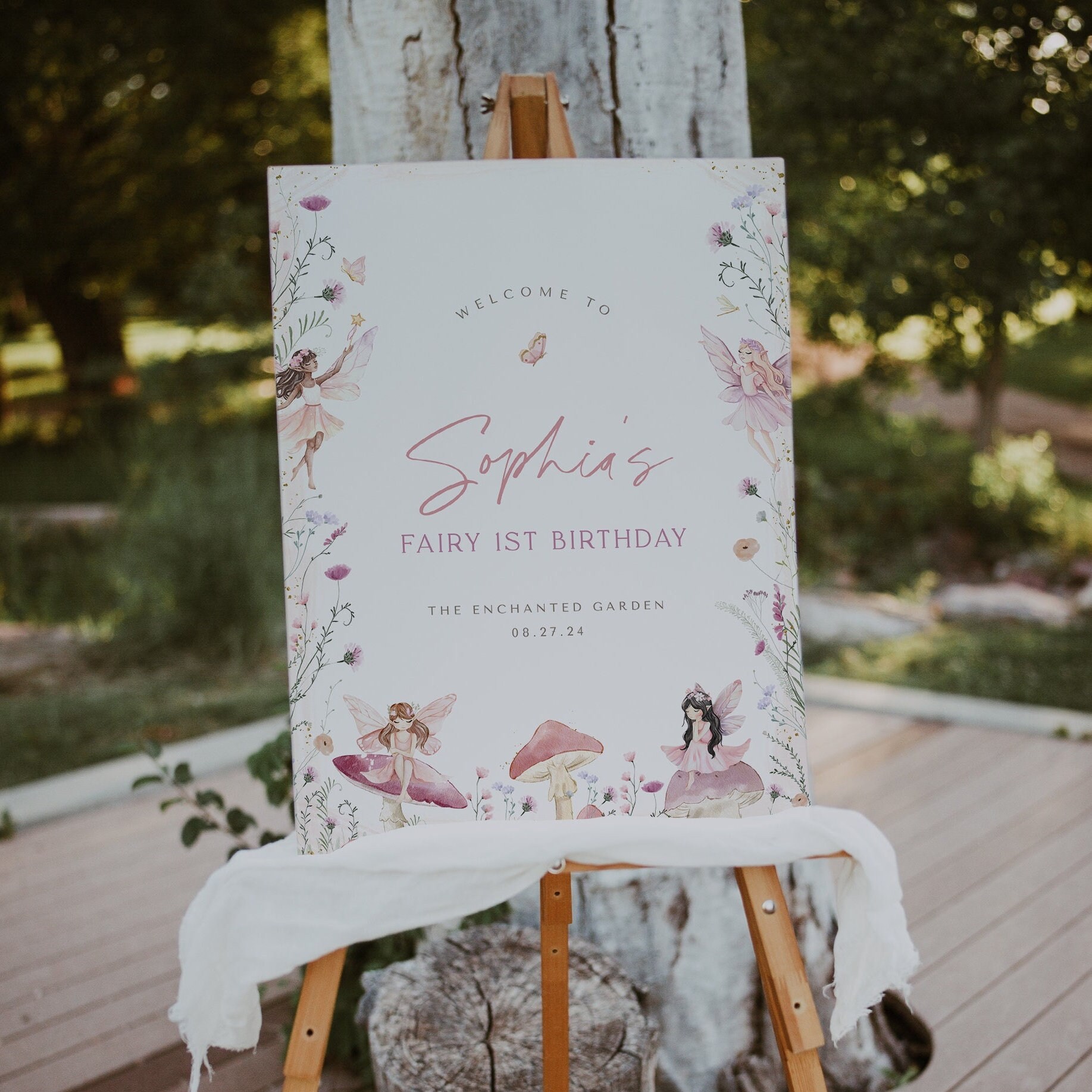 My Fairy Eerste Verjaardag Fee Decoraties Banner met Opknoping