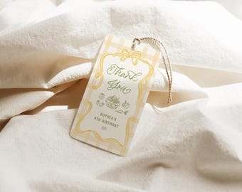 Farmers Market Birthday Tag Editable Favor Tag Template Fresh off the Market Label Farmers Market Party Printable Locally Grown Tag, 0105
