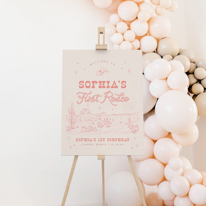 First Rodeo Water Bottle Label Western Birthday Wild West 1st Rodeo ...