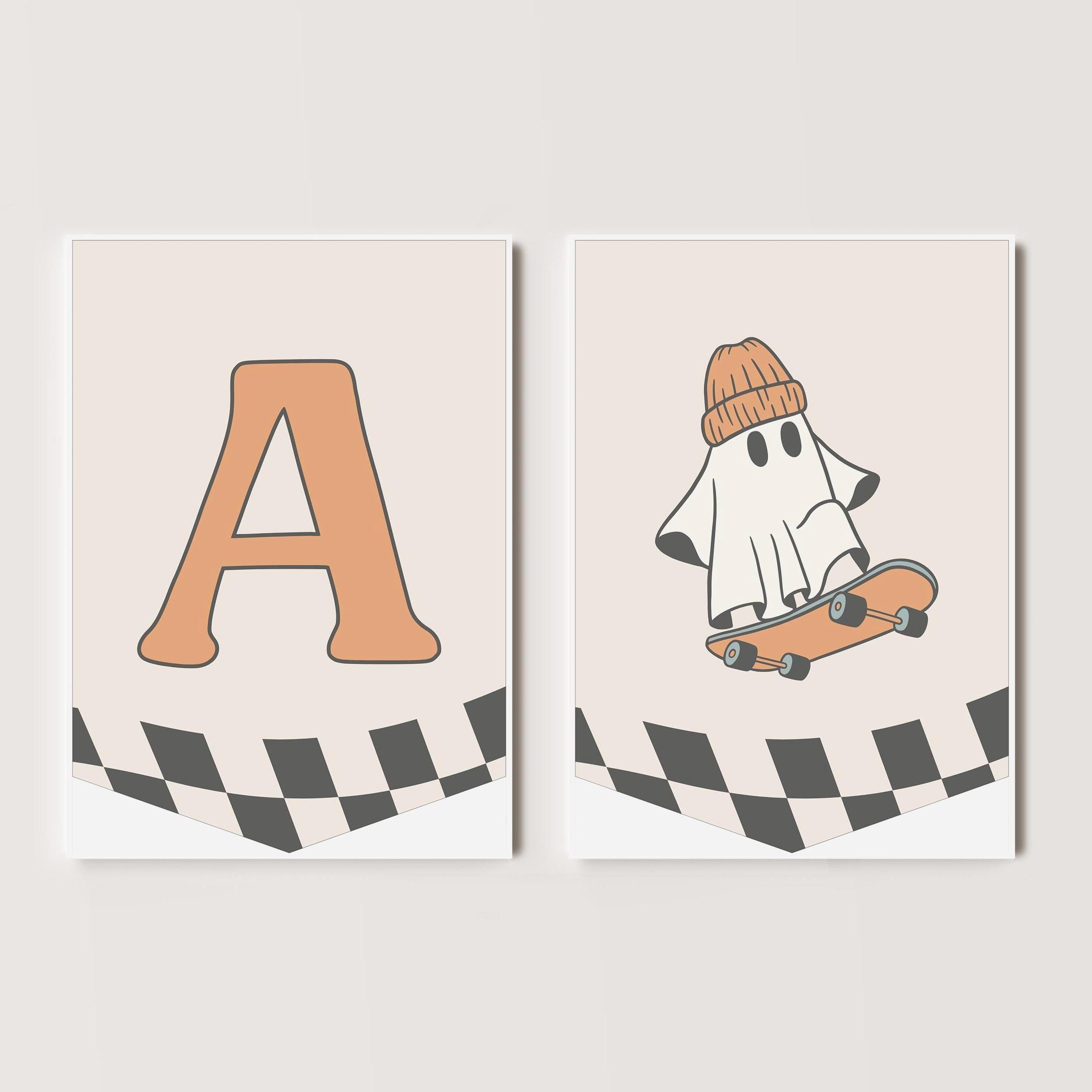 Halloween Banner Sign Template One Spooky Dude Birthday Party Sign Card Editable One Year High Chair Sign DIY Download Printable, 0054