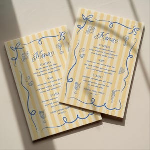 La Dolce Vita Menu Template Hand Drawn Italian Bridal Shower Menu Editable Lemon Rehearsal Dinner Menu Printable Cin Cin Bar Sign, 0106