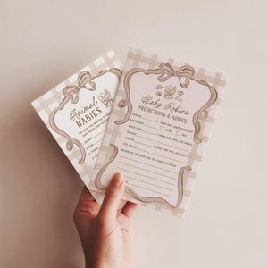 Bun in the Oven Games and Activity Card Template Editable Bakery Baby Shower Baked with Love Hand Drawn Bread Game Printable Download, 0117