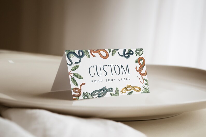 Snake Tag Label Template Reptile Party Thank You Tag Modern Snake ...