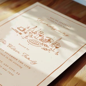 Friendsgiving Einladung Vorlage Herbst Dinner Party Einladen Hand gezeichnet Potluck Abendessen Digitale Einladung Bearbeitbar Thanksgiving Printable 0068 Bild 6