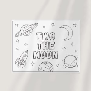 Birthday Coloring Pages Activity, Birthday Party Coloring Page Placemat ...