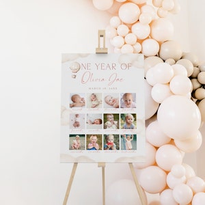 First Birthday Photo Sign Onederful Year Milestone Sign Isnt She Onederful Sign Onederful World First Birthday Party Decor Template, 0044