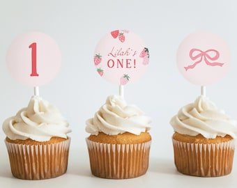Modèle de décoration de petit gâteau d'anniversaire aux baies Décorations de gâteau aux baies à faire soi-même Décorations de gâteau de fête d'anniversaire aux fraises Décorations de cupcake aux baies, 0087
