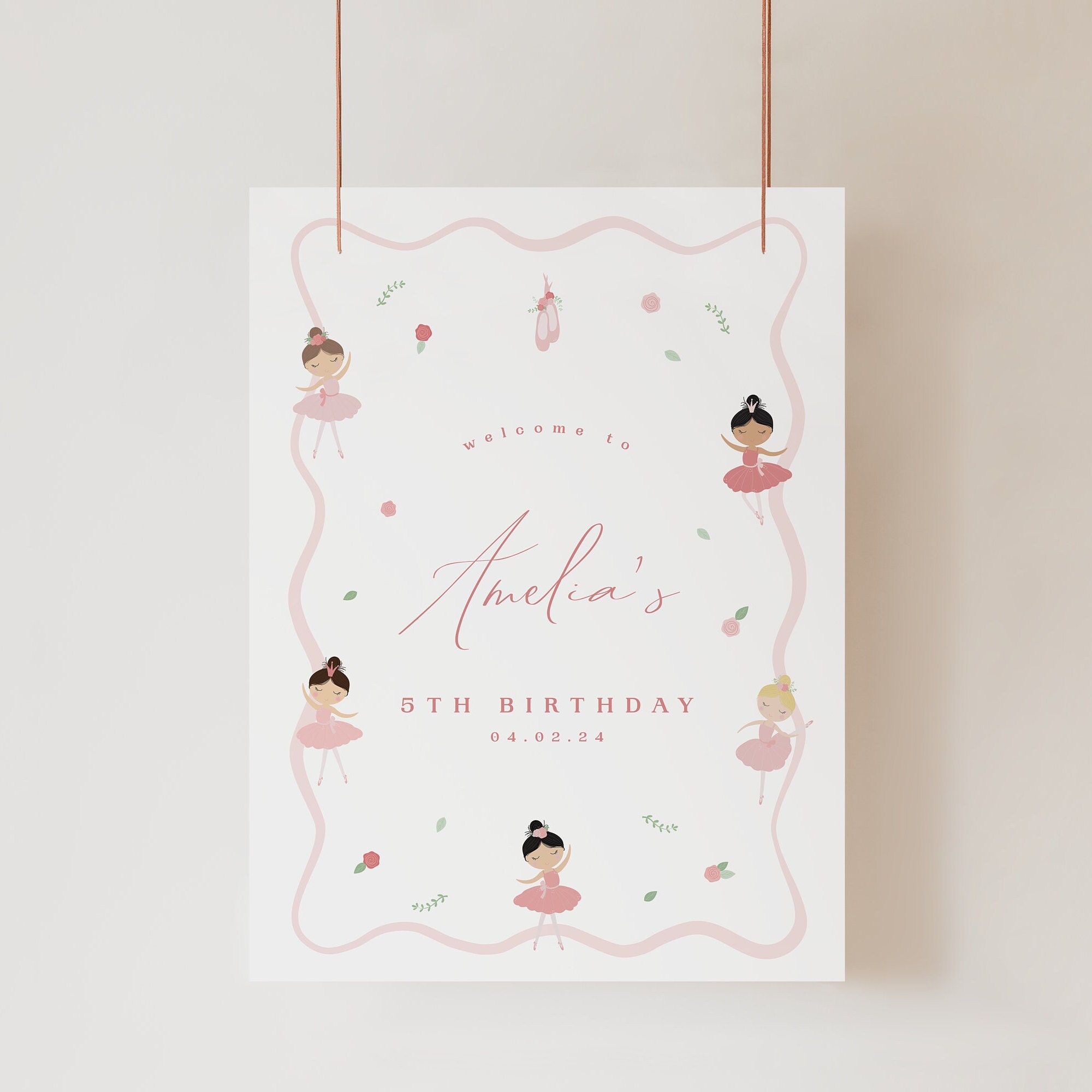 Ballerina Birthday Cupcake Toppers, Editable Cupcake Toppers, DIY Party ...