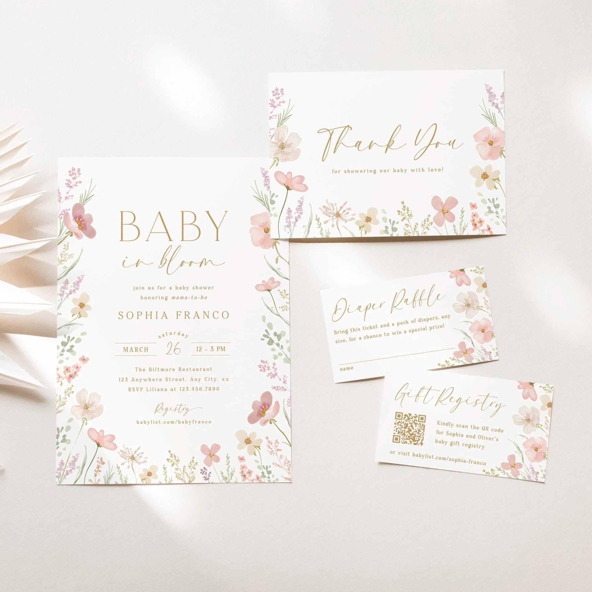 Thank You Baby Registry Card