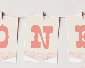 Banner Flag Sign Western Bunting Sign Wild West 1st Rodeo Retro Western Cowgirl Editable Sign Card Template Printable Signs Download, 0027