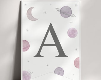 Two the Moon Banner Sign, Space Birthday Sign, Happy Birthday Sign, Bunting Sign Galaxy Birthday Theme, Birthday Party Decorations, 0001