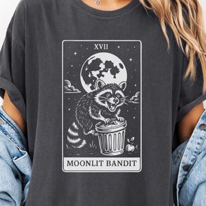 Chemise de cartes de tarot raton laveur la lune - Chemise raton laveur Halloween - T-shirt Trash Panda
