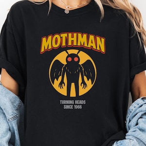 Retro Mothman Shirt - Cryptid Shirt for Halloween - Comfort Colors® Unisex Tee
