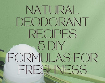 Libro electrónico de recetas de desodorante natural Zero Waste Ecofriendly Dıy Fórmula vegana hecha a mano BONUS Planificador de recetas de compras de comestibles DESCARGA INSTANTÁNEA