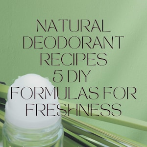 Natural Deodorant Recipe e-book Zero Waste Ecofriendly Dıy Handmade Vegan Formula BONUS Grocery-Shopping-Recipe Planner INSTANT DOWNLOAD