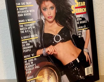 Playboy Art - Devin de Vasquez, Star Search champion - 1986 - Original cover FRAMED - FREE SHIPPING