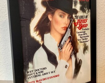 Playboy Art - The Girls of James Bond - Vintage original cover from 1979 FRAMED - FREE SHIPPING