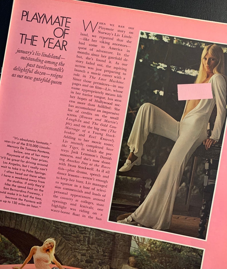 Playboy Art June 1972 Liv Lindeland of Norway Playmate - Etsy
