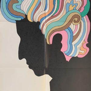 Bob Dylan - Milton Glaser classic poster - Original from the 1970s - Near-MINT condition - FREE SHIPPING