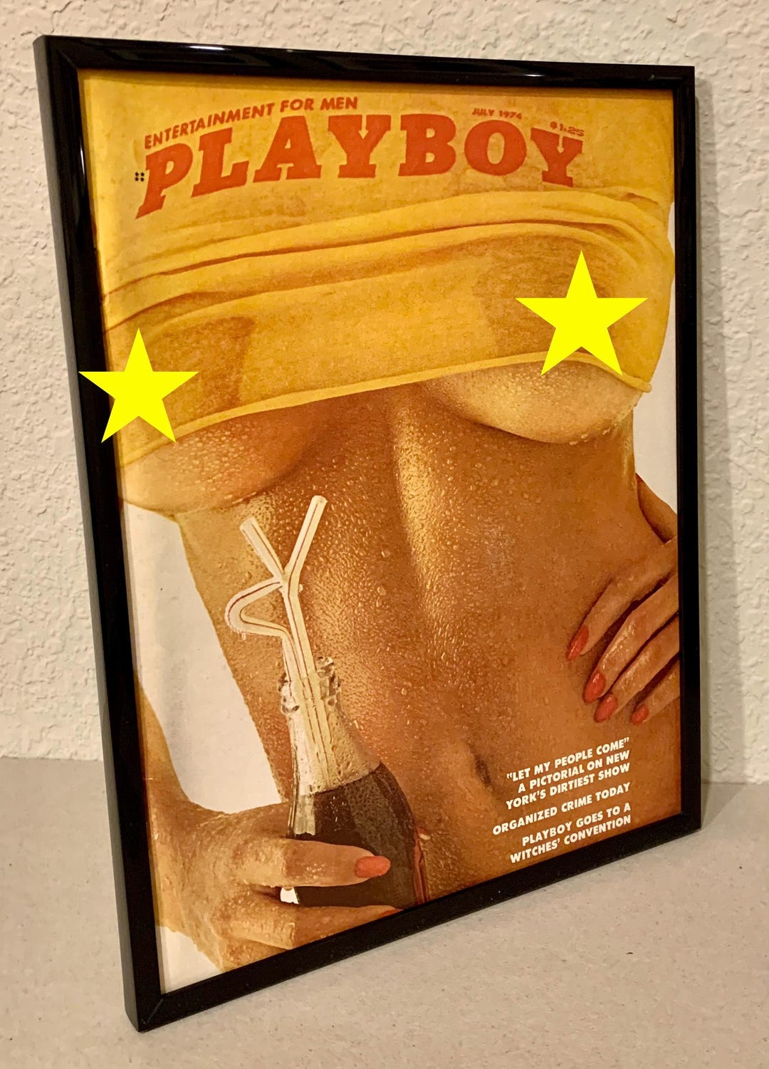 Playboy Art - Christine Maddox in a Wet T-shirt - Vintage Original