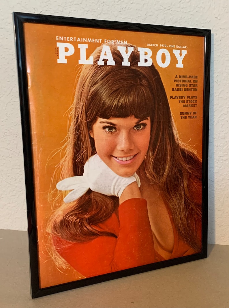Playboy Art Barbi Benton 1970 Vintage Original Cover 1970 FRAMED FREE