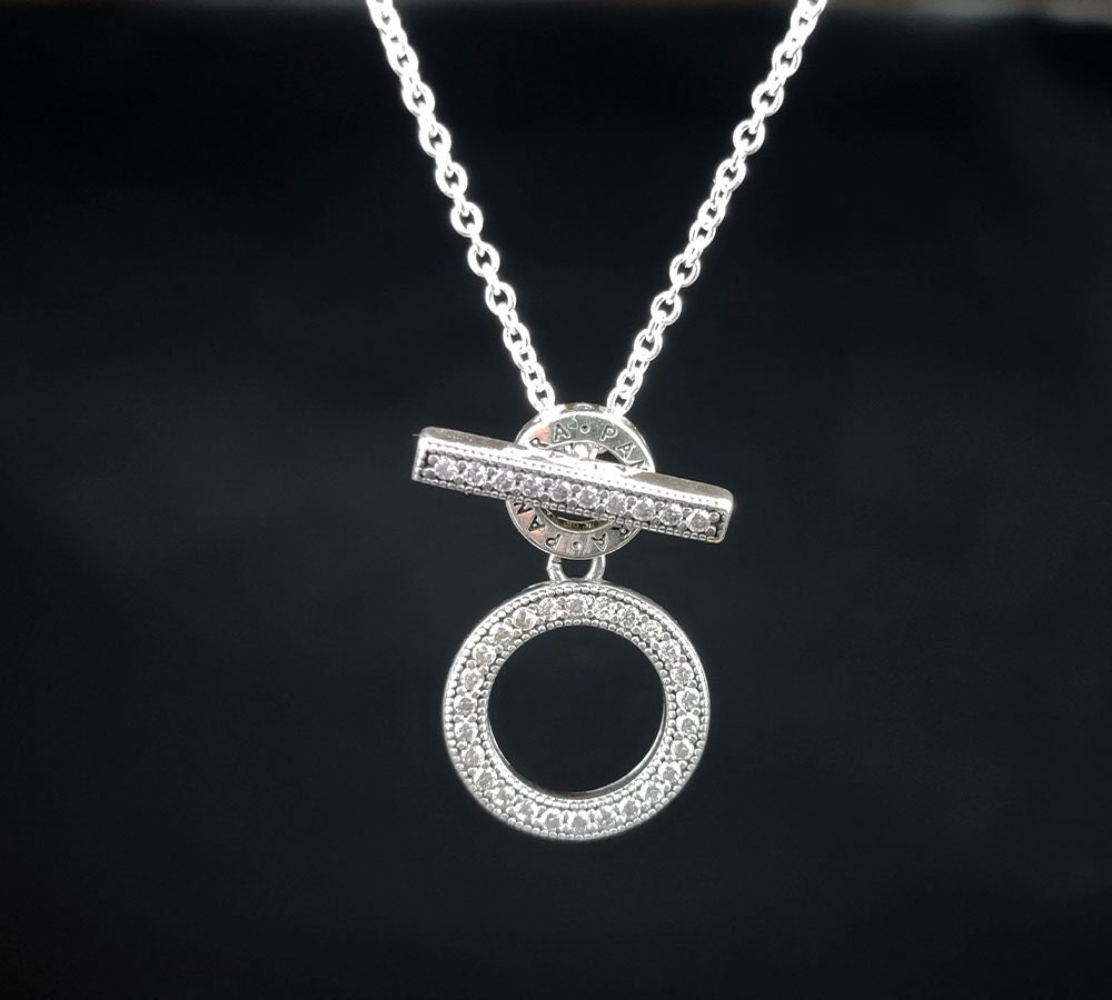 T bar necklace pandora Clearance