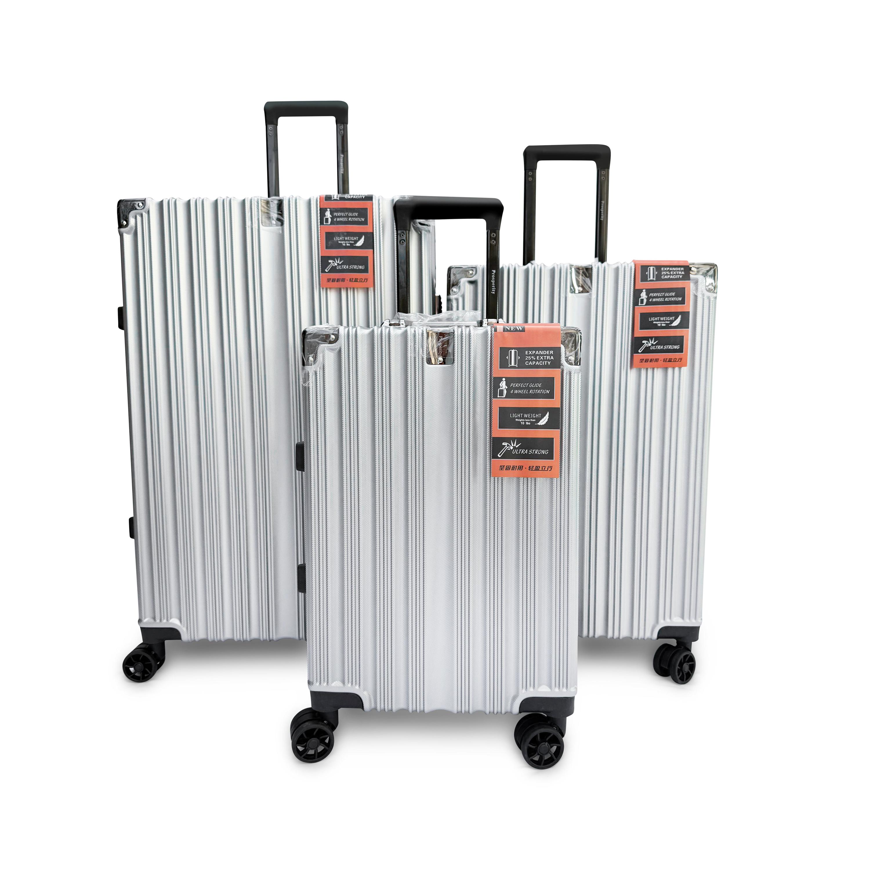 3 Piece Aluminium Frame Luggage Set Hard Shell Lightweight