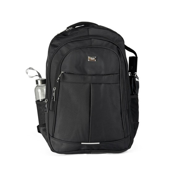 black leather small backpacks Sloan Mini Leather Backpack - Slim Design, Built-In Sleeve Fits 11" iPad - Black Onyx