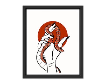 Snake Hand Art Print
