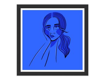 Blue Lady Art Print