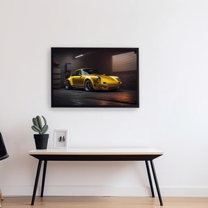 The Classic Beauty of the 964 Porsche 911: A Timeless Poster for Car Enthusiasts
