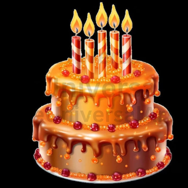 Birthday Cake Clipart Cake Clip Art Cake With Candles Cake Designs for Instant Download