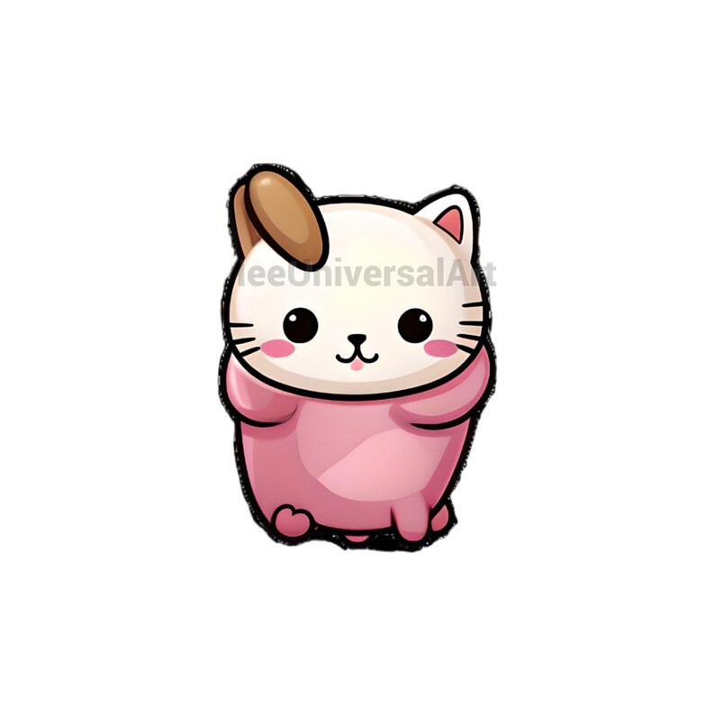 Cute Cat Digital Clipart Kawaii Kitten Doodle Kitty Icons in Png Svg ...