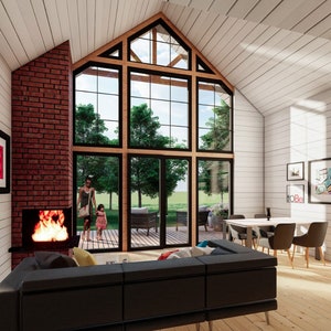 Planos arquitectónicos de casas pequeñas: Diseño de casas tipo loft (PDF)