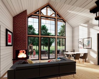 Tiny House Architectural Plans: Loft House Design (PDF)