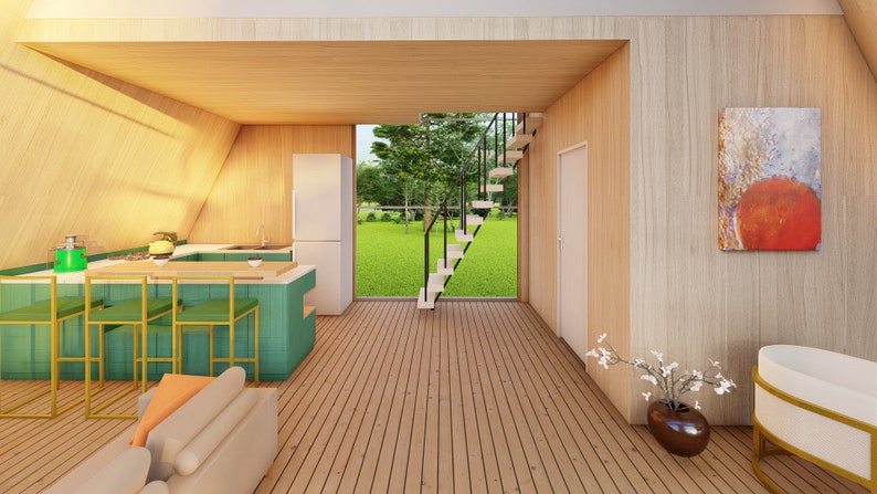 Wooden A Frame, Triangle House, Bungalow image 8