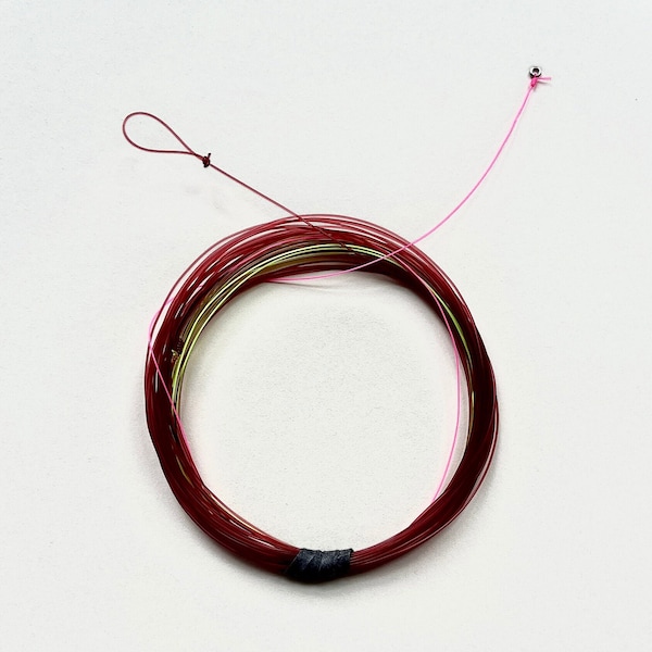 Euro Nymphing Leader w/ Sighter and Tippet Ring (25 ft) - Hand Tied Leader for Fly Fishing